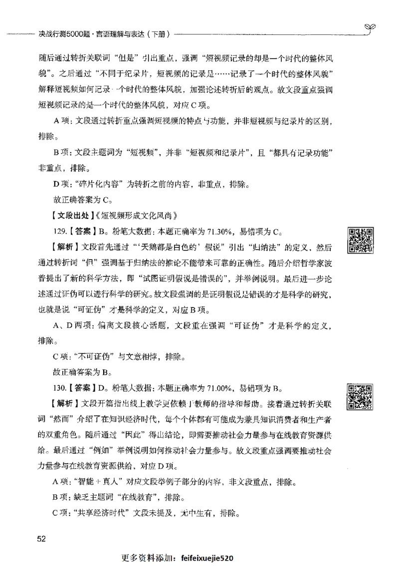 04言语表达（答案）2023年5月版_26吉林考备考资料包_11省考刷题包_04决战行测5000题_行测5000题2023年5月版次