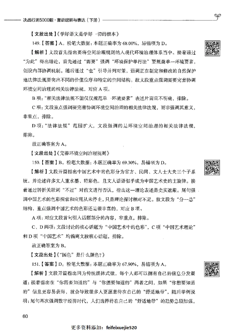 04言语表达（答案）2023年5月版_26吉林考备考资料包_11省考刷题包_04决战行测5000题_行测5000题2023年5月版次