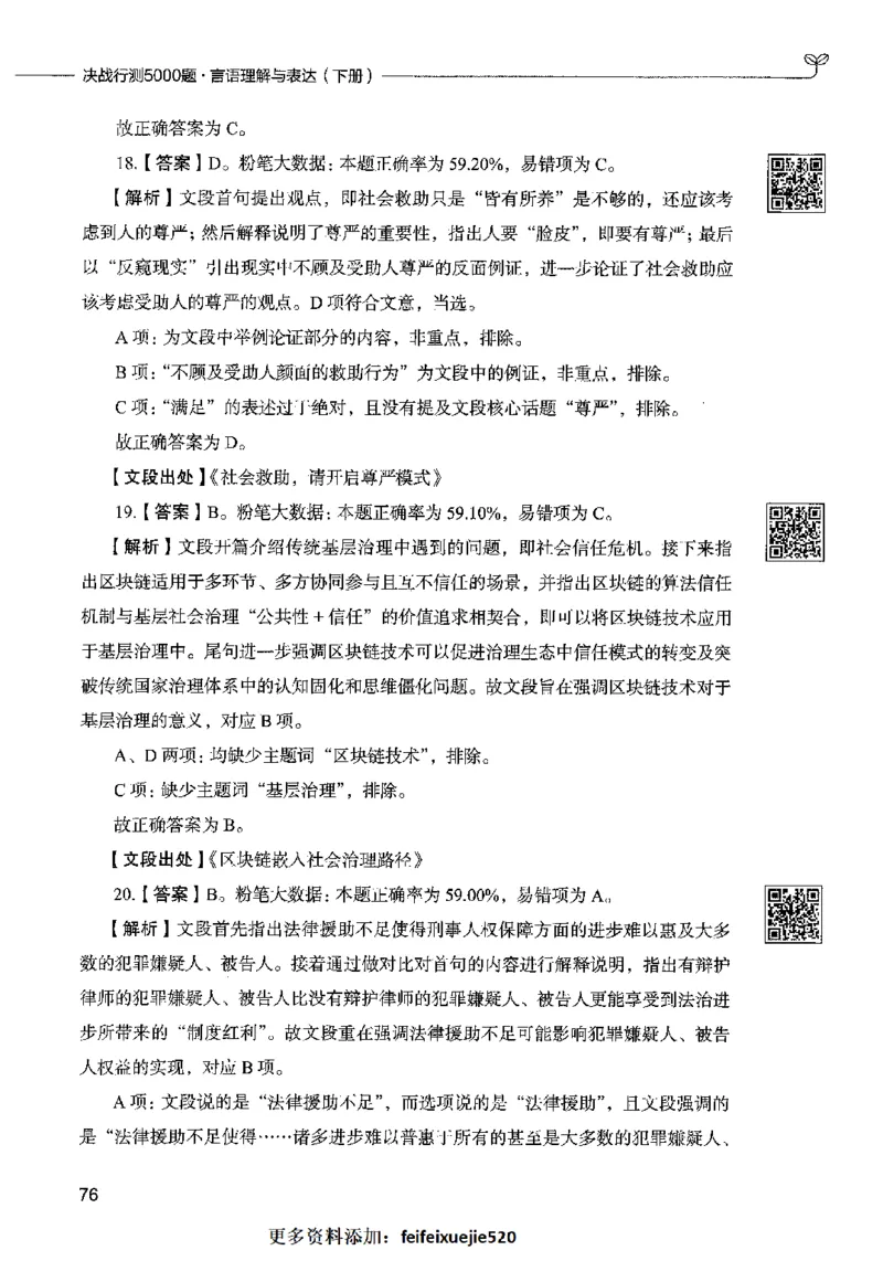 04言语表达（答案）2023年5月版_26吉林考备考资料包_11省考刷题包_04决战行测5000题_行测5000题2023年5月版次