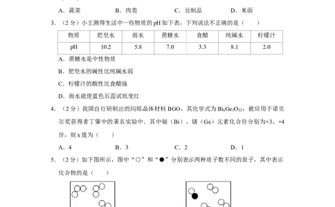 2008年四川省绵阳市中考化学试卷（学生版）_中考真题_5.化学中考真题2015-2024年_地区卷_四川省_绵阳化学2007-2021_绵阳化学07-21