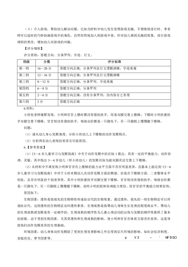 幼儿材料分析题专项训练_教资_初高中2026教资_25下教师资格证_7.25下教资笔试专项训练_125下材料分析专项训练_幼儿材料分析专项训练