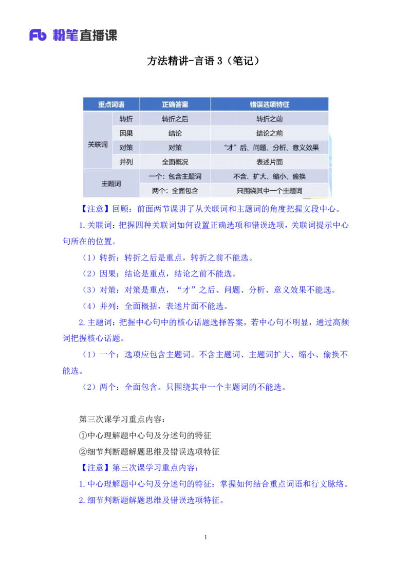 2024.03.20+方法精讲-言语3+明蕾+（笔记）（笔试系统班图书大礼包：2025国考2期）_2026考公资料_（10）粉笔_2025粉笔国考省考980（课＋笔记）_粉笔980（25多省）_3.名师理论录播课_言语理解