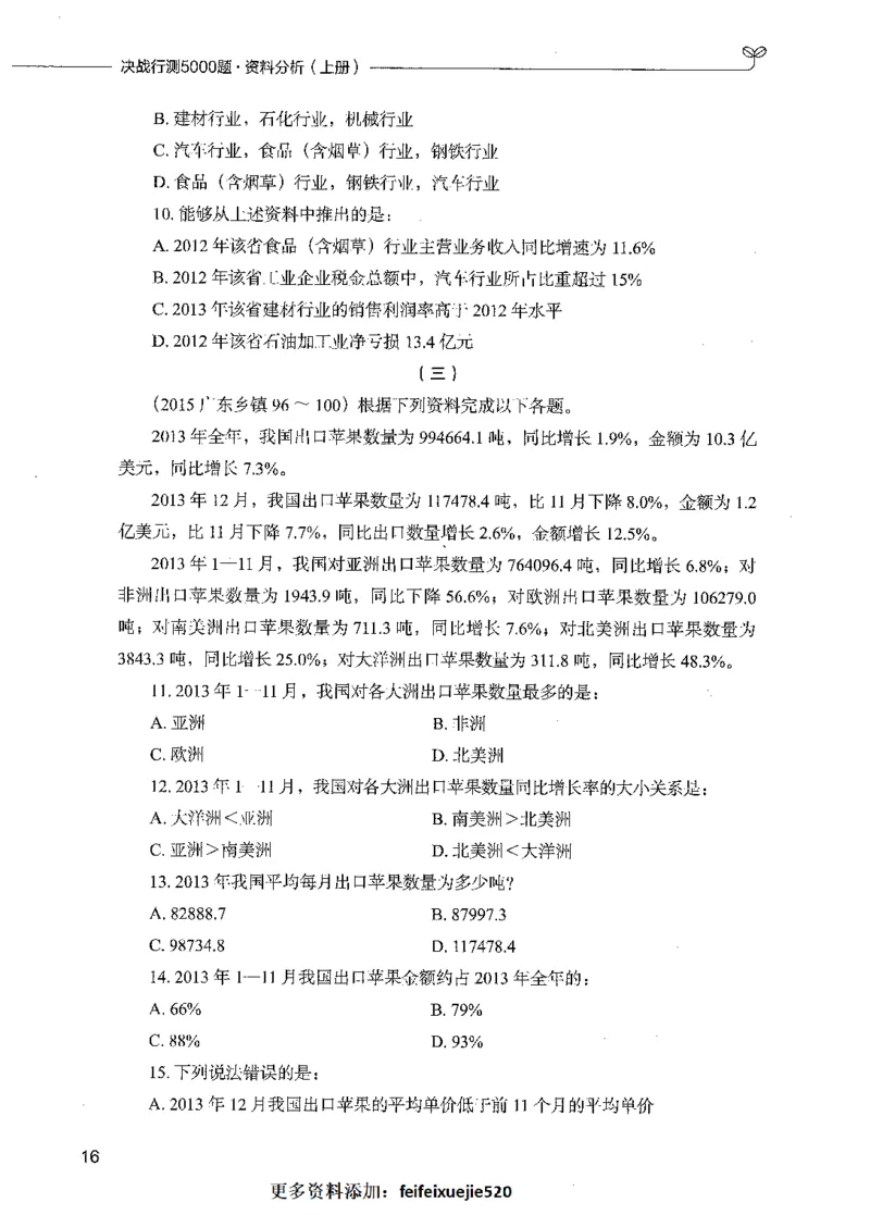09资料分析（题本）_26吉林考备考资料包_11省考刷题包_04决战行测5000题_行测5000题2021年7月版次