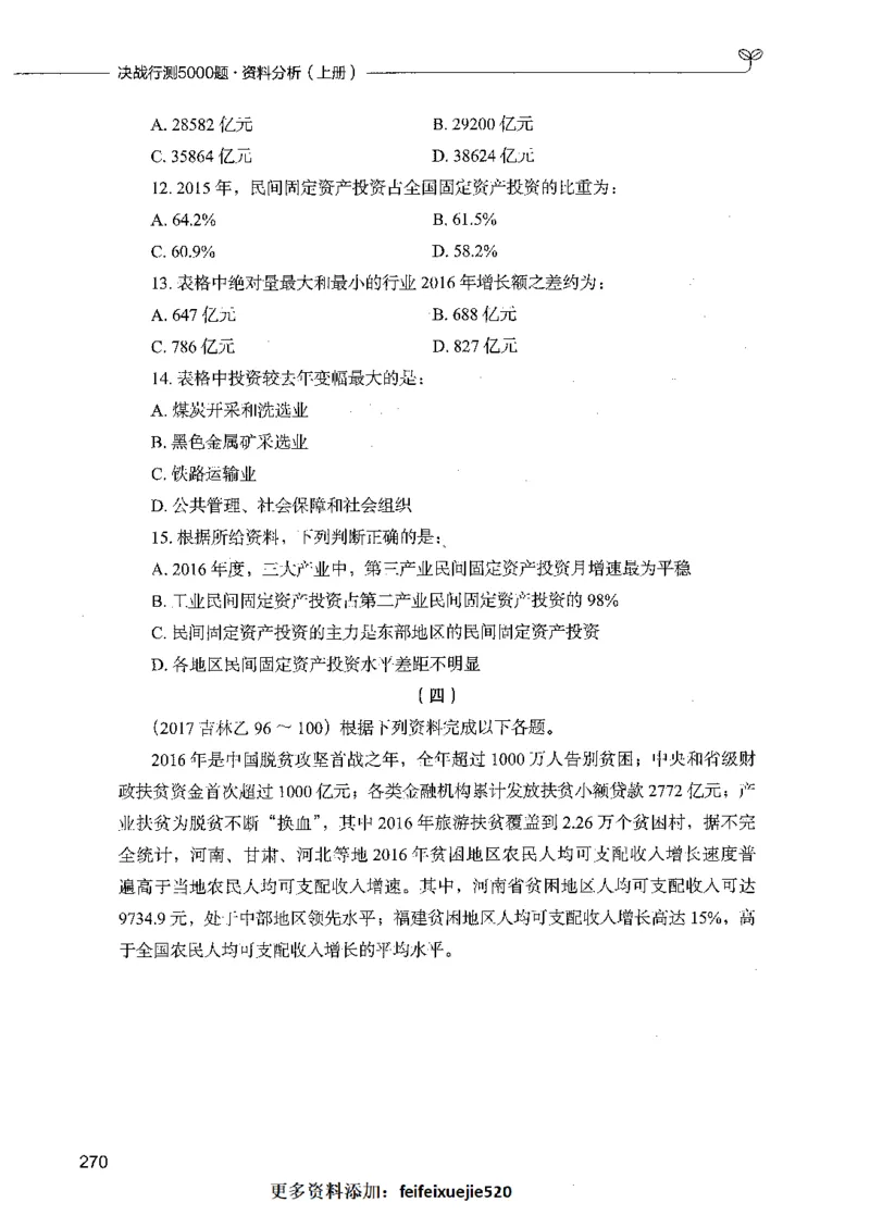 09资料分析（题本）_26吉林考备考资料包_11省考刷题包_04决战行测5000题_行测5000题2021年7月版次