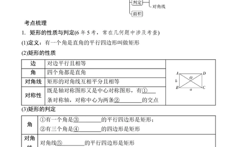 2025年中考数学总复习25微专题矩形学案（含答案）_2数学总复习_2025中考复习资料_2025年中考二轮数学总复习微专题学案（含答案）