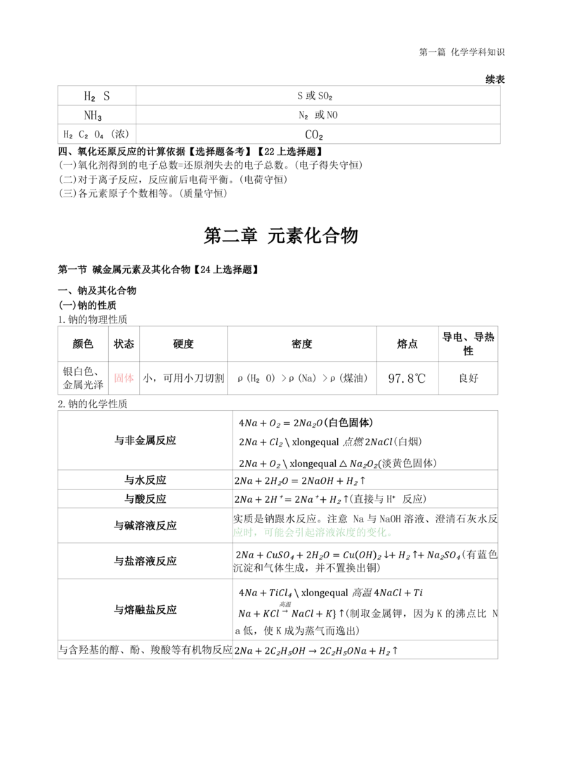 初中化学-学霸笔记111页_教资_初高中2026教资_26上资料（持续更新）_初中科三_初中科目三资料合集①_初中化学