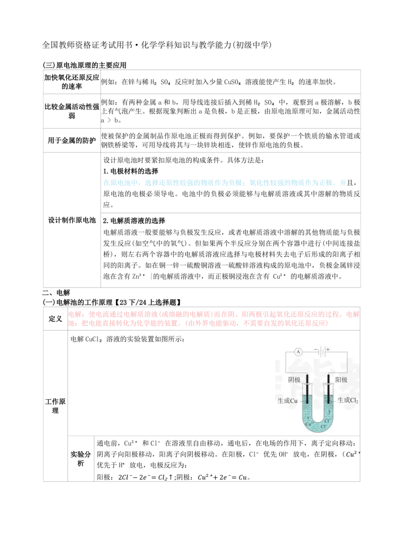 初中化学-学霸笔记111页_教资_初高中2026教资_26上资料（持续更新）_初中科三_初中科目三资料合集①_初中化学
