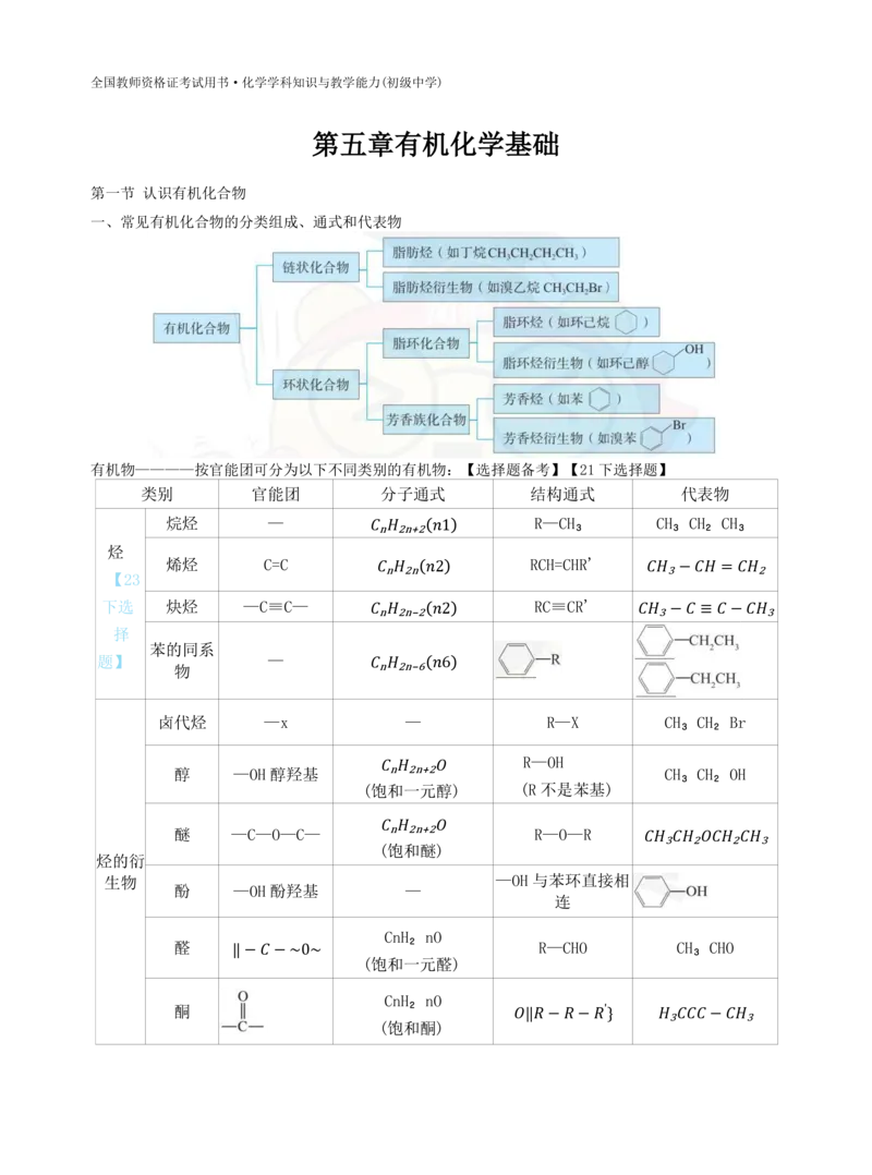 初中化学-学霸笔记111页_教资_初高中2026教资_26上资料（持续更新）_初中科三_初中科目三资料合集①_初中化学