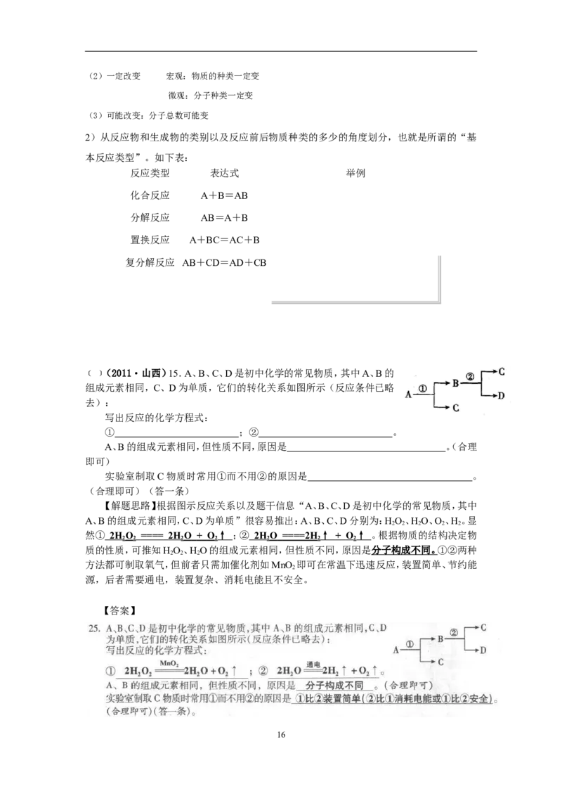 2011年山西省中考化学试题(word版含答案)_中考真题_5.化学中考真题2015-2024年_地区卷_山西中考化学2008---2021年（山西省统一试卷）