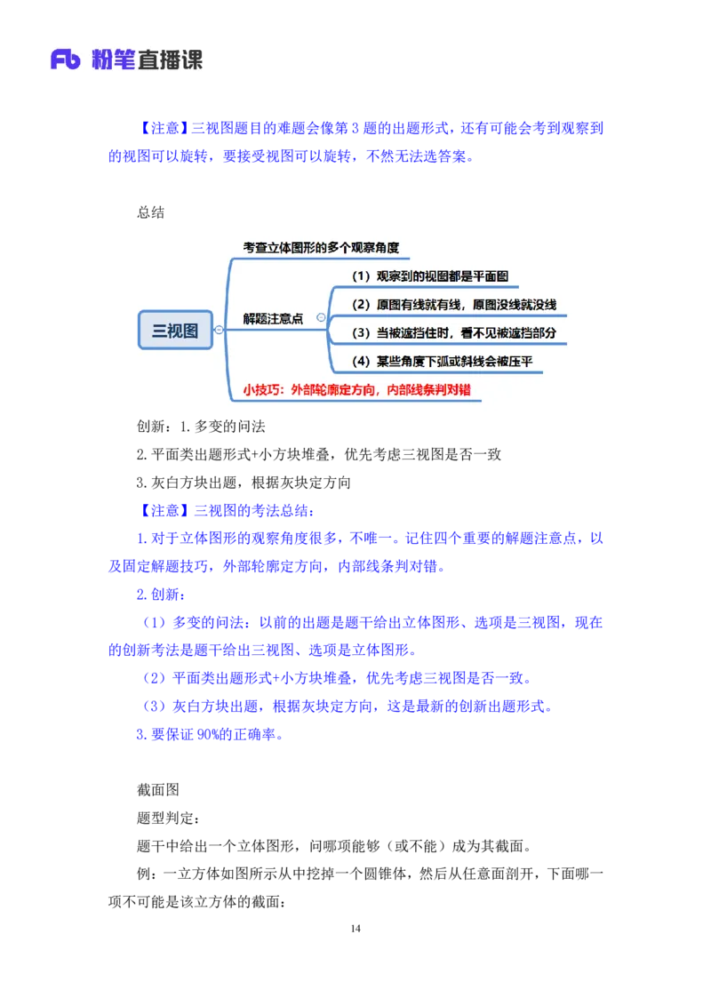 2024.06.13+空间类（三视图、截面图与立体拼合）甘琳（讲义+笔记）（笔试系统班图书大礼包：2025国考）_2026考公资料_（10）粉笔_2025粉笔国考省考980（课＋笔记）_粉笔980（25多省）_讲义笔记