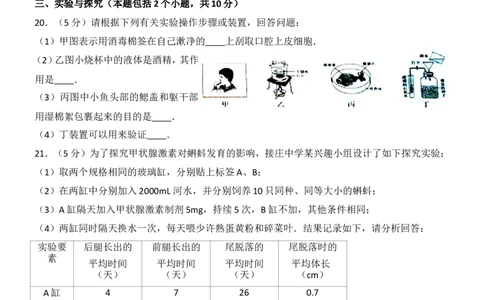 2012年淄博市中考生物试题及答案._中考真题_8.生物中考真题2015-2024年_地区卷_山东省_山东淄博生物10-21缺19.20