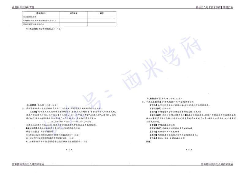 16年上-19年下-初中化学真题-题本_4-教培资料-26年最新资料-同步更新_初中高中教资_03科三专项（进去保存报考的学科即可）_01科目三FB网课、三色速记手册、知识点导图等推荐