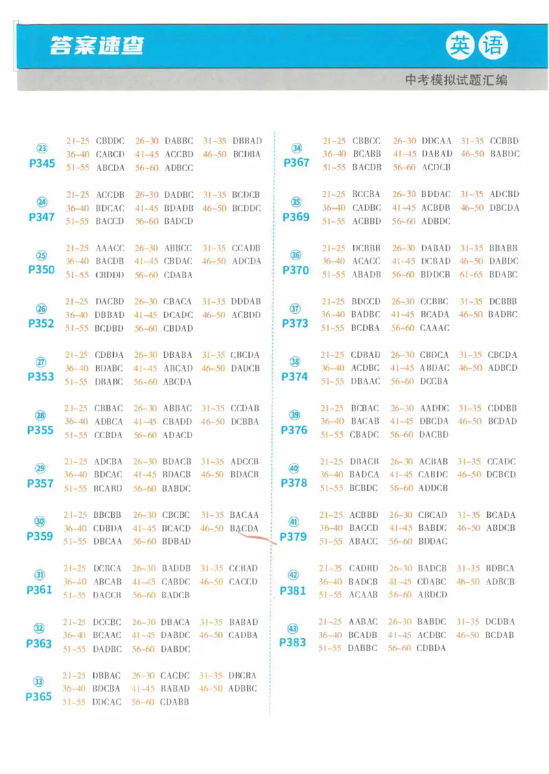 2025《一飞冲天-中考模拟试题汇编》英语答案_《一飞冲天-中考专项》2026版_一飞冲天-中考模拟试题汇编（2025版）