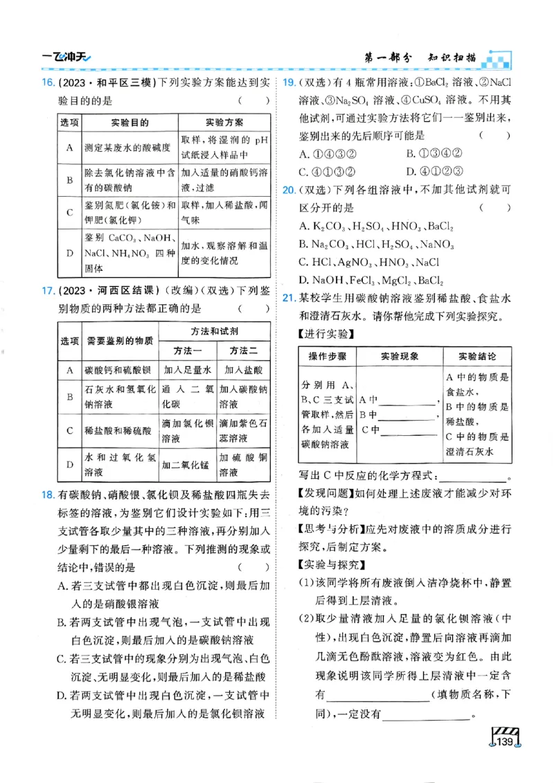 一飞冲天-中考专项精品试题分类-化学_《一飞冲天-中考专项》2026版_一飞冲天-中考专项（2026版）