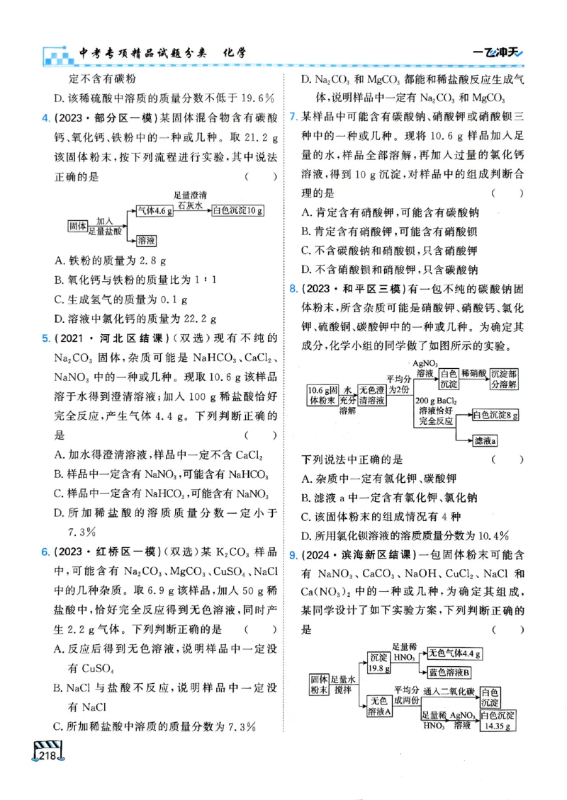 一飞冲天-中考专项精品试题分类-化学_《一飞冲天-中考专项》2026版_一飞冲天-中考专项（2026版）