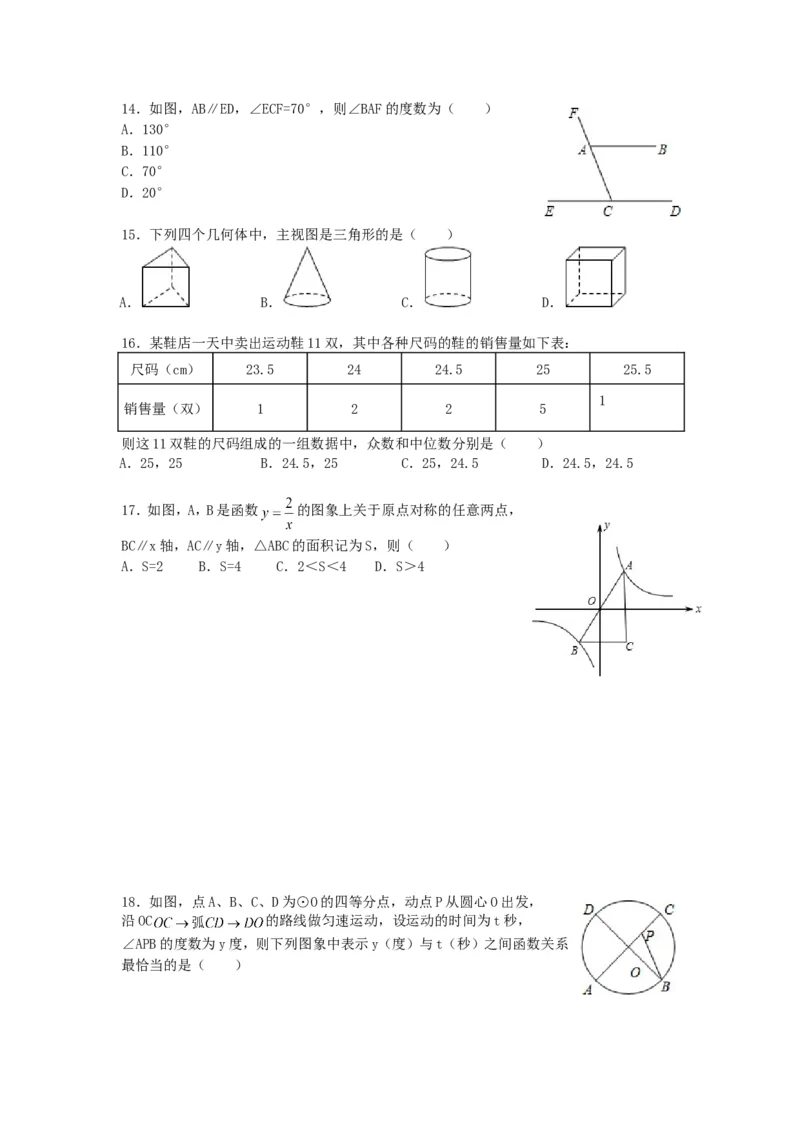2012年黑龙江省绥化市中考数学试题及答案_中考真题_2.数学中考真题2015-2024年_地区卷_黑龙江_黑龙江黑龙江绥化数学12-21缺13,16