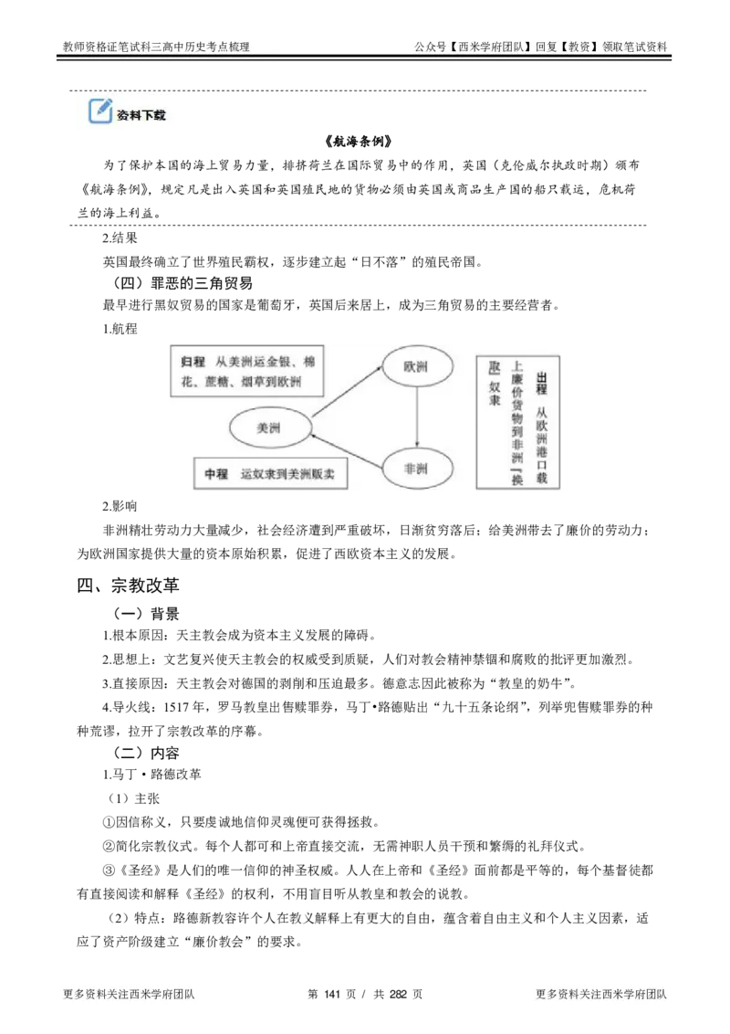高中历史-考点梳理_教资_25下资料合集二_25下最新科三知识点汇编+思维导图-高中_11.历史_04.考点梳理