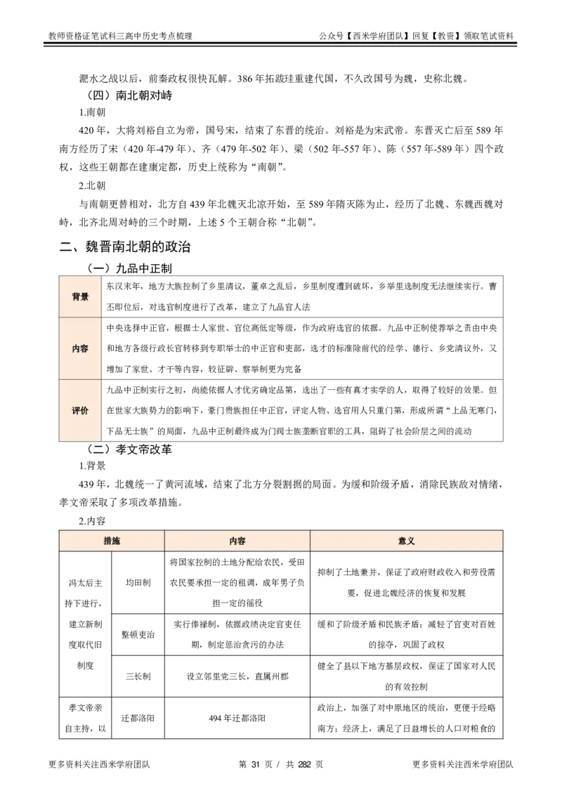 高中历史-考点梳理_教资_25下资料合集二_25下最新科三知识点汇编+思维导图-高中_11.历史_04.考点梳理