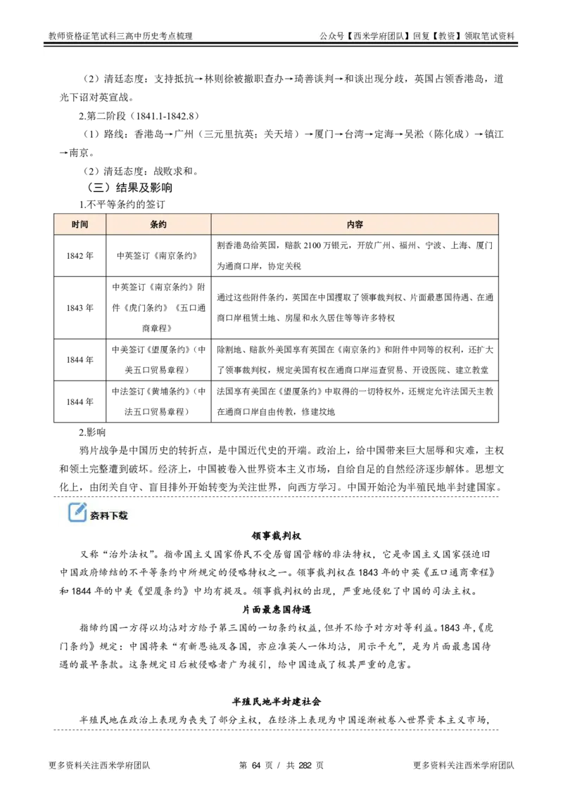 高中历史-考点梳理_教资_25下资料合集二_25下最新科三知识点汇编+思维导图-高中_11.历史_04.考点梳理