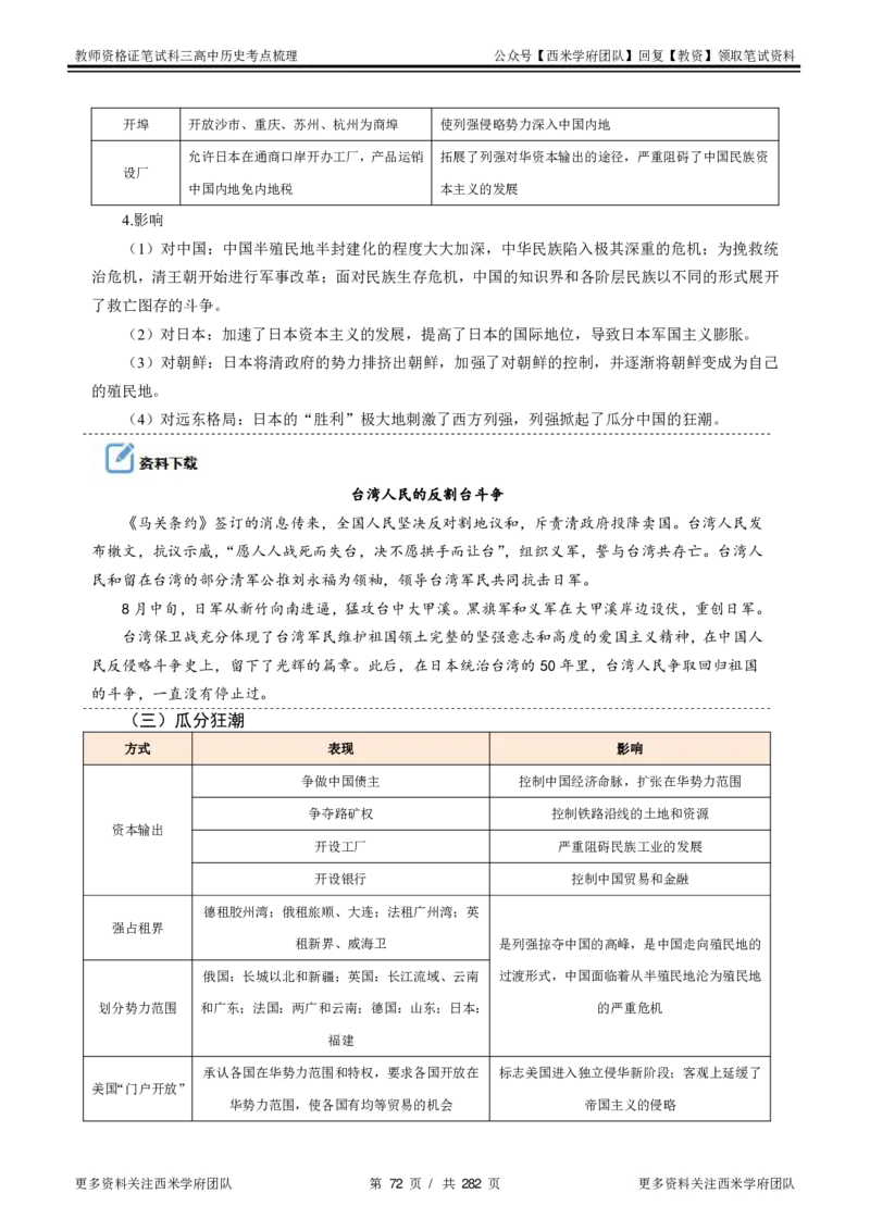 高中历史-考点梳理_教资_25下资料合集二_25下最新科三知识点汇编+思维导图-高中_11.历史_04.考点梳理