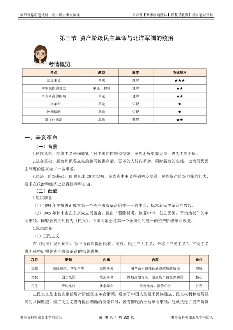 高中历史-考点梳理_教资_25下资料合集二_25下最新科三知识点汇编+思维导图-高中_11.历史_04.考点梳理