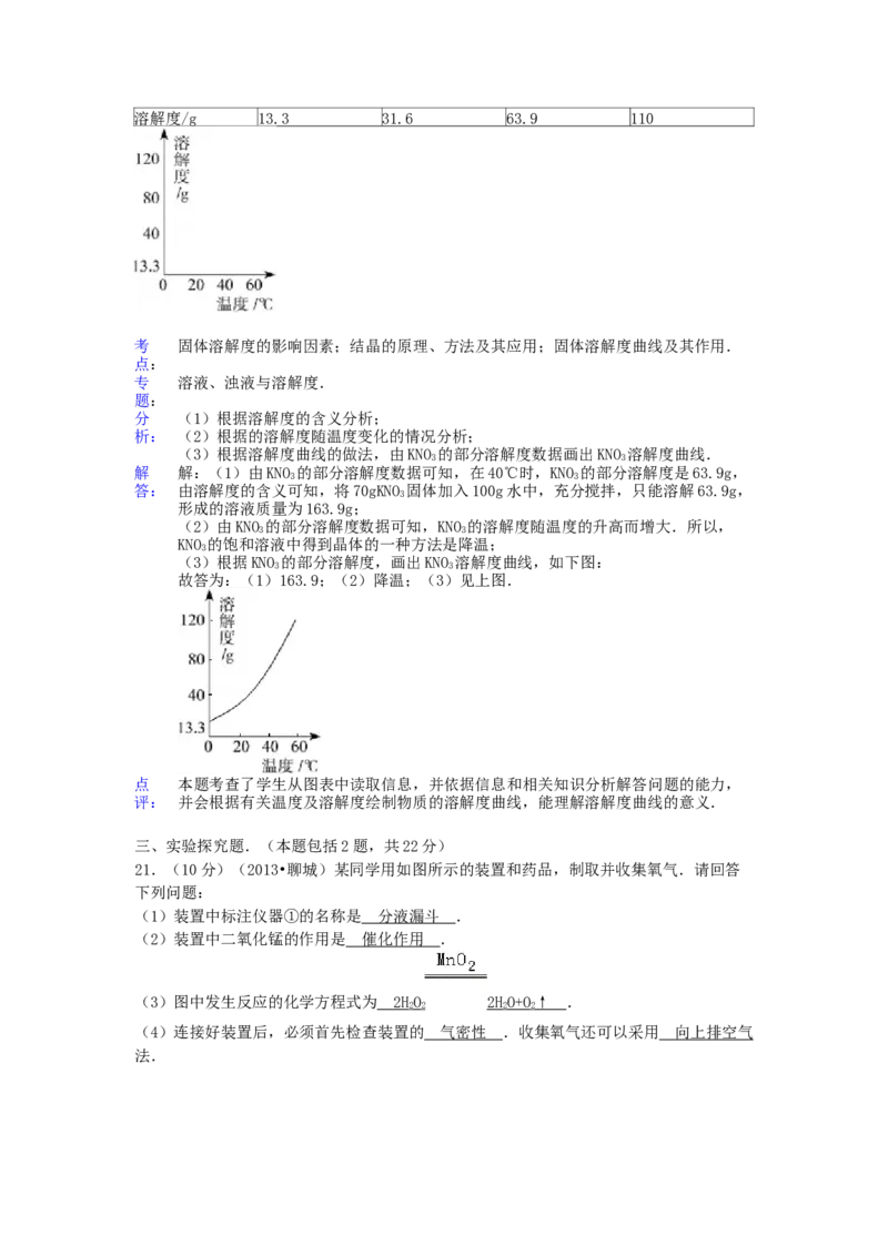 2013年山东省聊城市中考化学试卷及解析解析_中考真题_5.化学中考真题2015-2024年_地区卷_山东省_山东聊城化学10-21