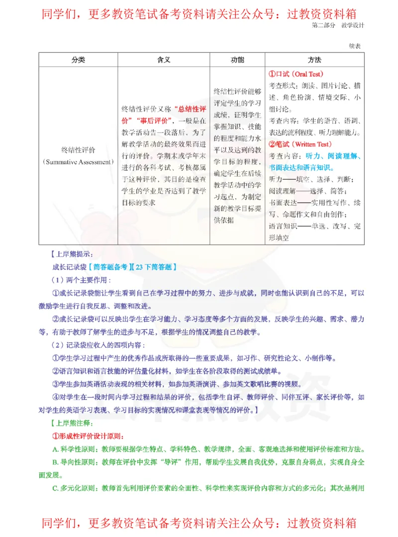 高中英语-教学评价_教资_初高中2026教资_26上资料（持续更新）_高中科三_高中科目三资料包合集②_高中英语