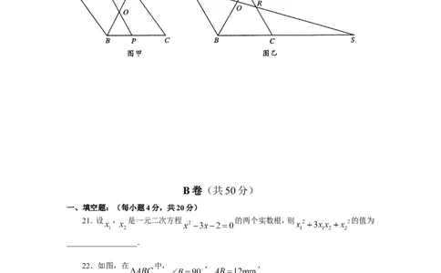 2010年四川省成都市中考数学试卷及答案_中考真题_2.数学中考真题2015-2024年_地区卷_四川省_四川成都数学08-22