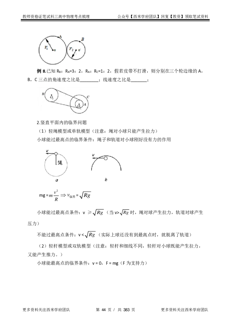 高中物理-考点梳理1_教资_25下资料合集二_25下最新科三知识点汇编+思维导图-高中_06.物理_04.考点梳理