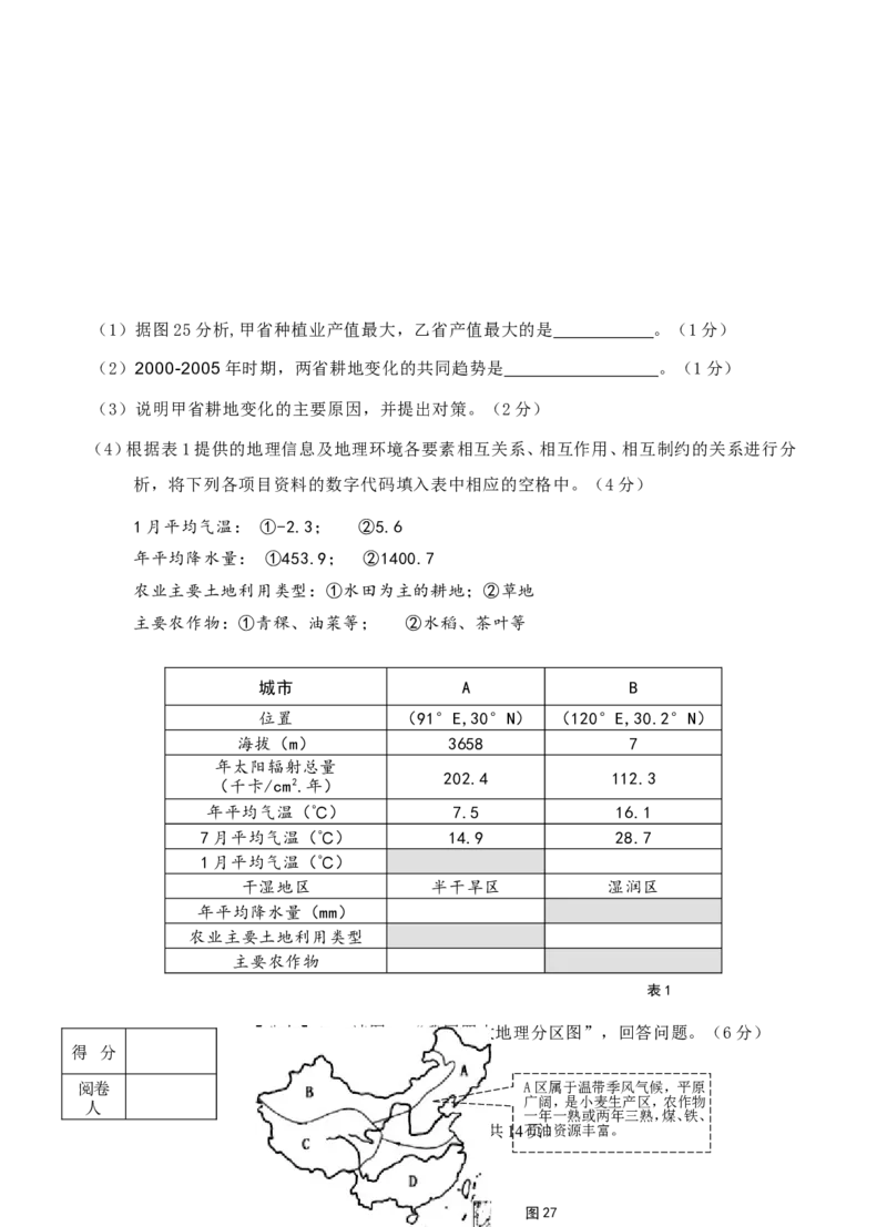 2010年青岛市中考地理试题真题含答案_中考真题_9.地理中考真题2015-2024年_地区卷_山东省_青岛地理