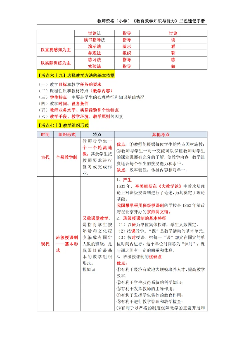 教师资格证《小学教育知识与能力》三色速记手册_扫描版_教资_教资笔试三色速记手册