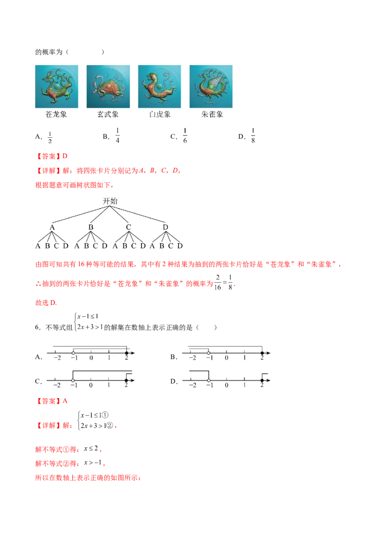 全国通用卷（全解全析）_2数学总复习_赠送：2024中考模拟题数学_二模_数学（全国通用卷）-：2024年中考第二次模拟考试