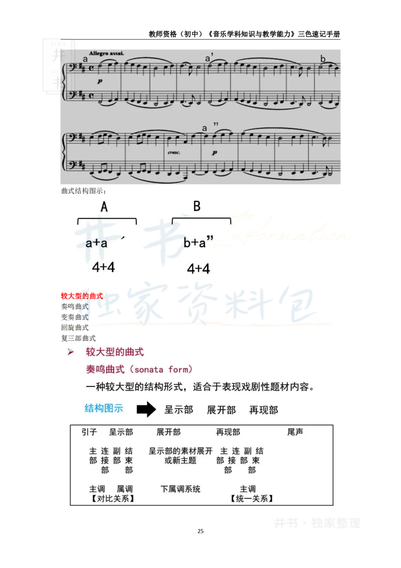 初中音乐王炸秘籍3_教资_初高中2026教资_25下教师资格证_科三初中各科资料汇总_初中音乐王炸秘籍