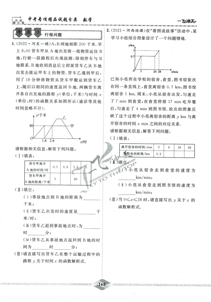 一飞冲天-中考专项精品试题分类-数学_《一飞冲天-中考专项》2026版_一飞冲天-中考专项精品试题分类（2024版）