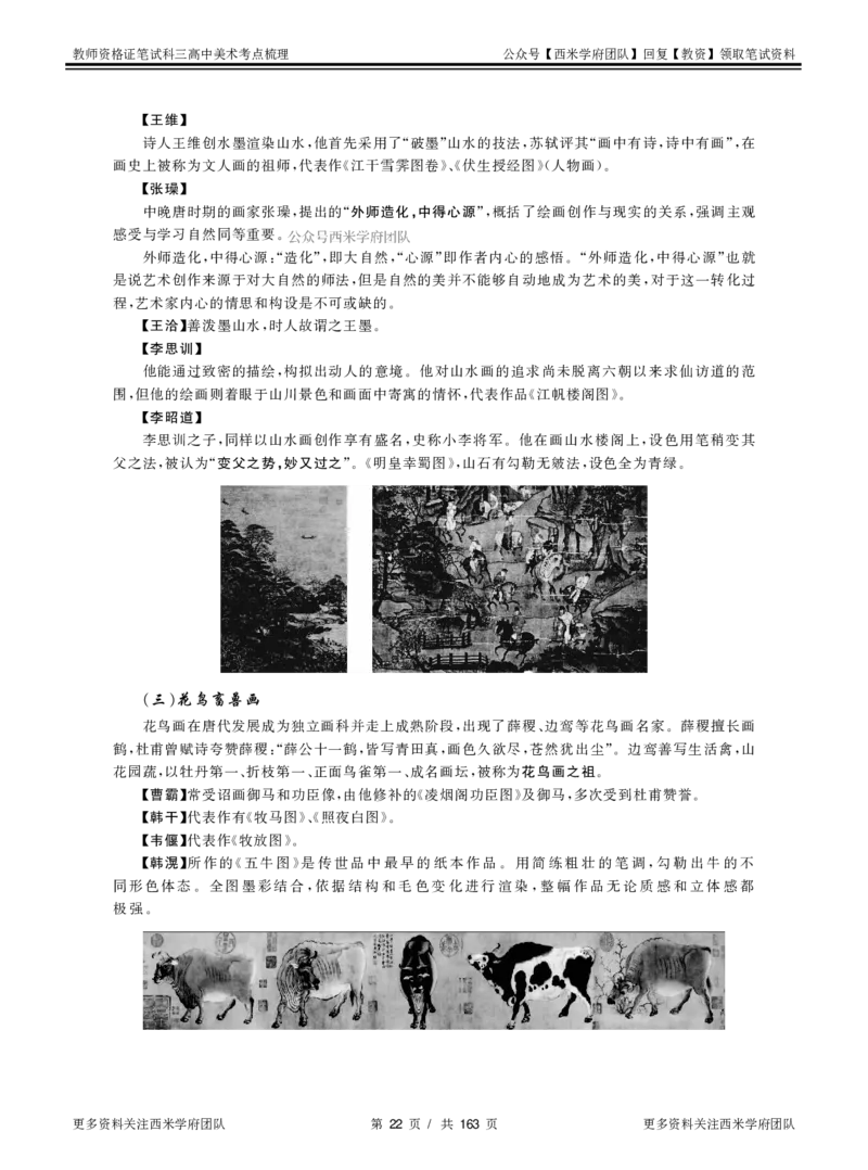 高中美术-考点梳理_教资_25下资料合集二_25下最新科三知识点汇编+思维导图-高中_10.美术_04.考点梳理