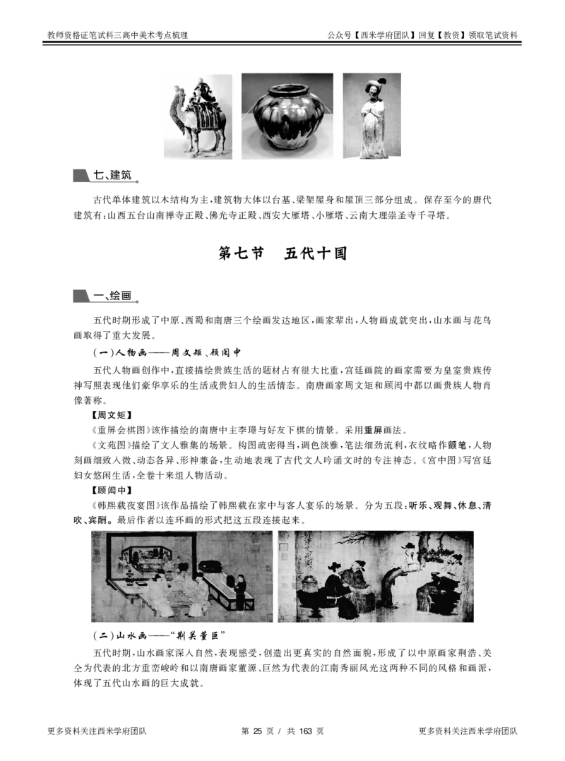 高中美术-考点梳理_教资_25下资料合集二_25下最新科三知识点汇编+思维导图-高中_10.美术_04.考点梳理