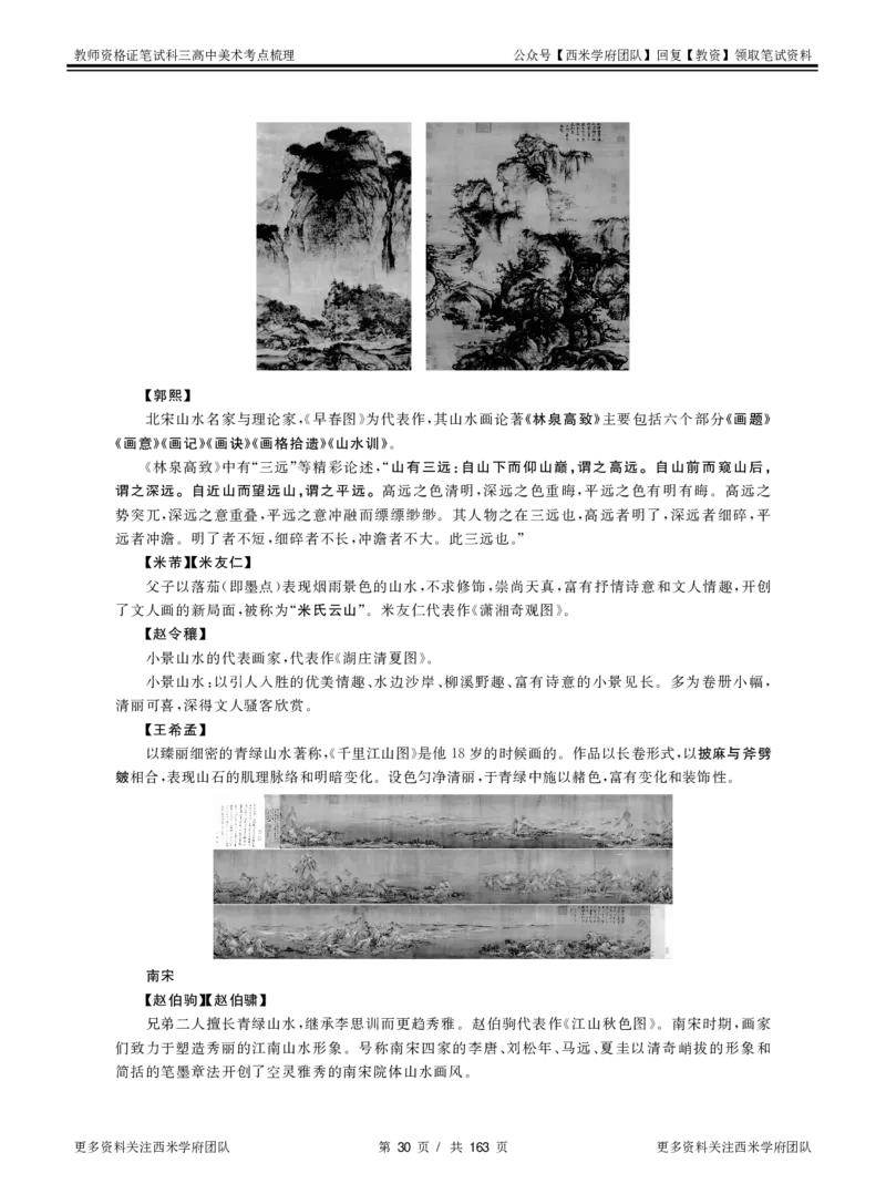 高中美术-考点梳理_教资_25下资料合集二_25下最新科三知识点汇编+思维导图-高中_10.美术_04.考点梳理