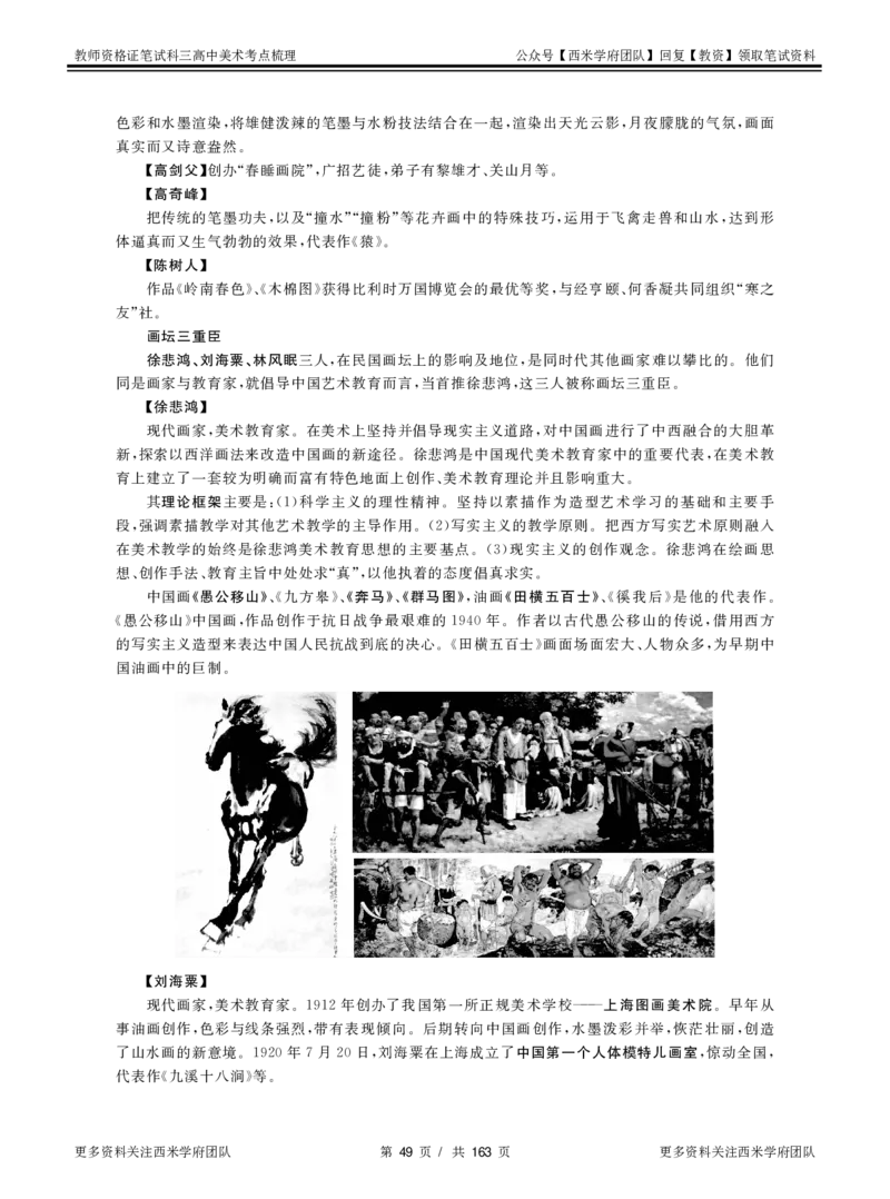 高中美术-考点梳理_教资_25下资料合集二_25下最新科三知识点汇编+思维导图-高中_10.美术_04.考点梳理