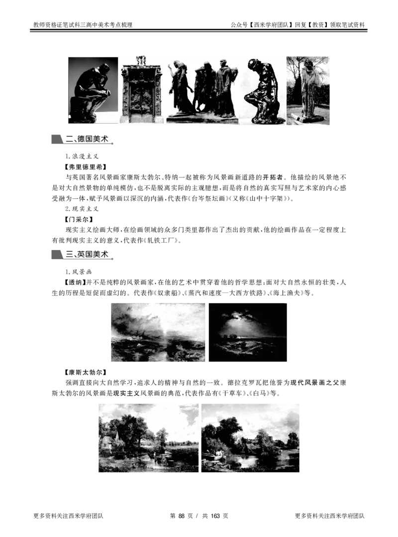 高中美术-考点梳理_教资_25下资料合集二_25下最新科三知识点汇编+思维导图-高中_10.美术_04.考点梳理