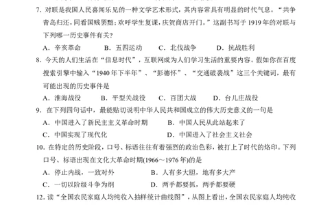 2009年江苏省苏州市中考历史试题及答案_中考真题_6.历史中考真题2015-2024年_地区卷_江苏省_苏州历史08-22