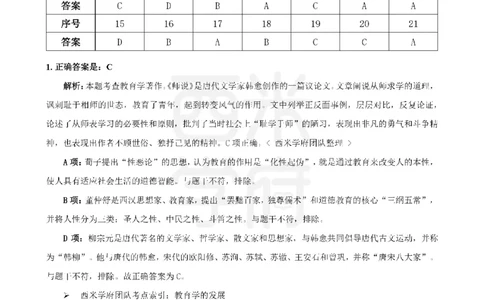 十年真题答案-中学科二-纯选择题版_教资_25下资料合集二_2025下（科一科二）十年真题汇编「最新完整版❗️」_中学：10年教资真题汇编_真题拆分-纯选择题版