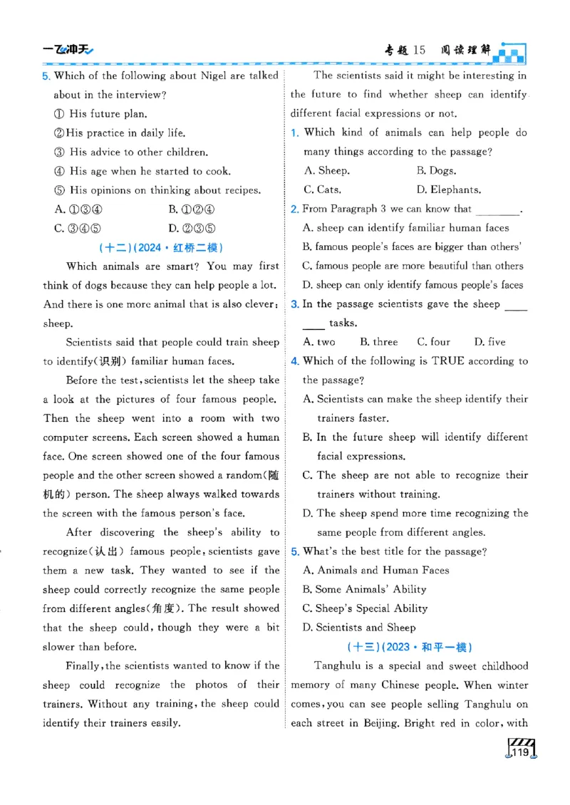 一飞冲天-中考专项精品试题分类-英语_《一飞冲天-中考专项》2026版_一飞冲天-中考专项（2026版）