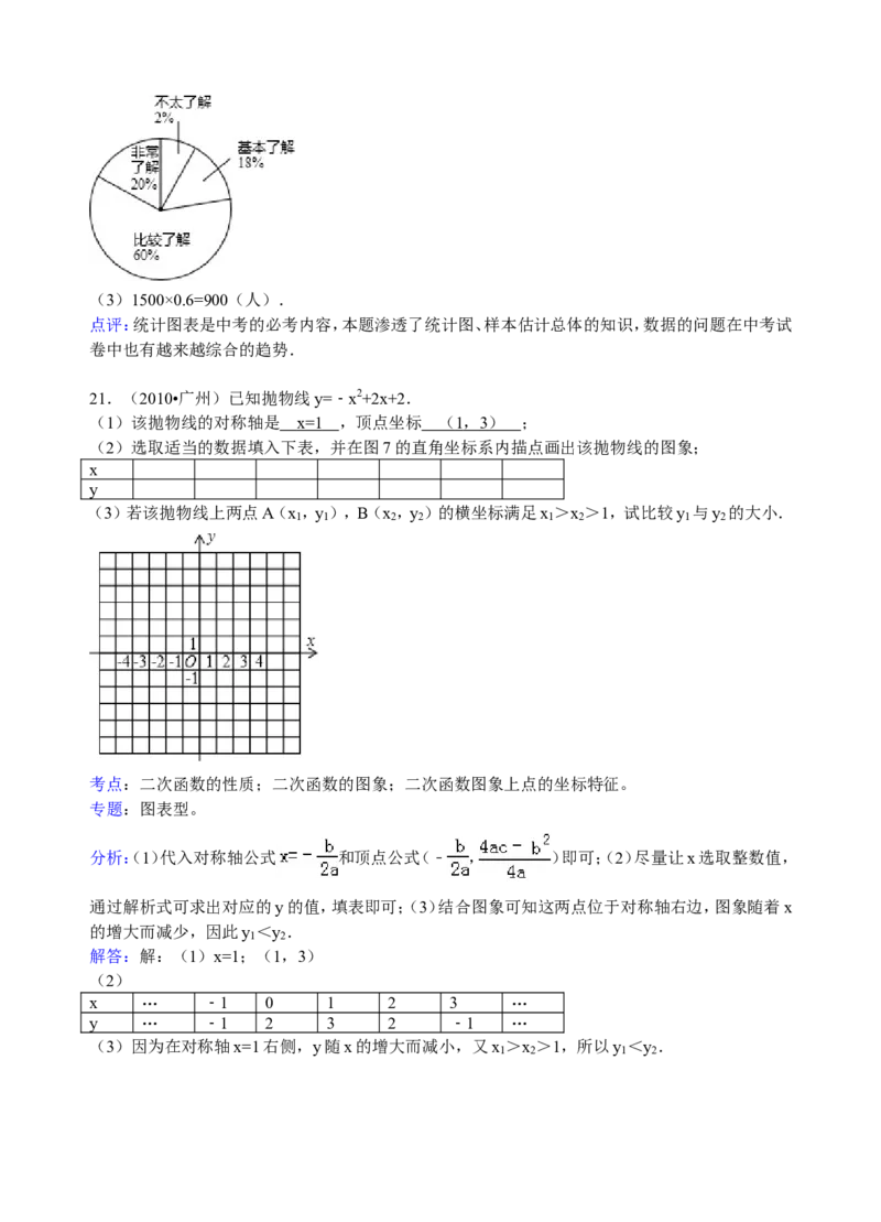 2010年广东省广州市中考数学试卷及答案_中考真题_2.数学中考真题2015-2024年_地区卷_广东省_广东广州中考数学2008--2021年