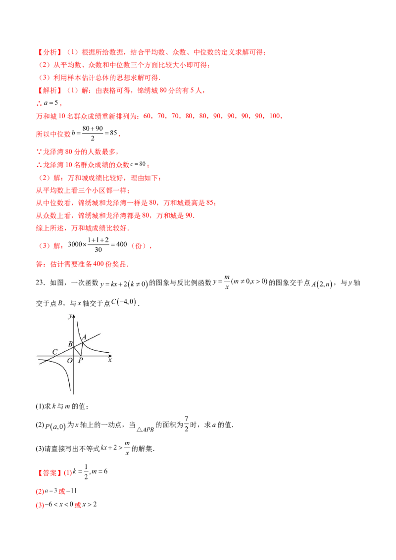 2024年中考押题预测卷（广东省卷）-数学（全解全析）_2数学总复习_赠送：2024中考模拟题数学_押题预测