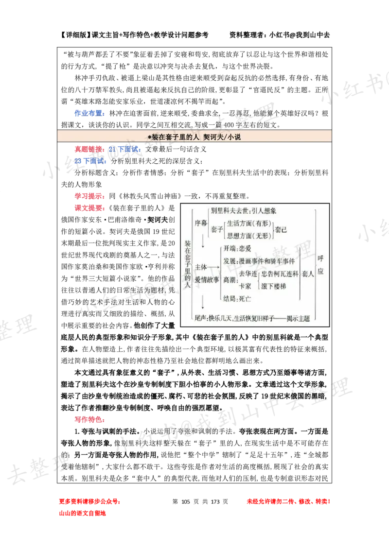 173页新版必修下册课文梳理文件@我到山中去_4-教培资料-26年最新资料-同步更新_初中高中教资_03科三专项（进去保存报考的学科即可）_12小某书热门博主（高中语文）
