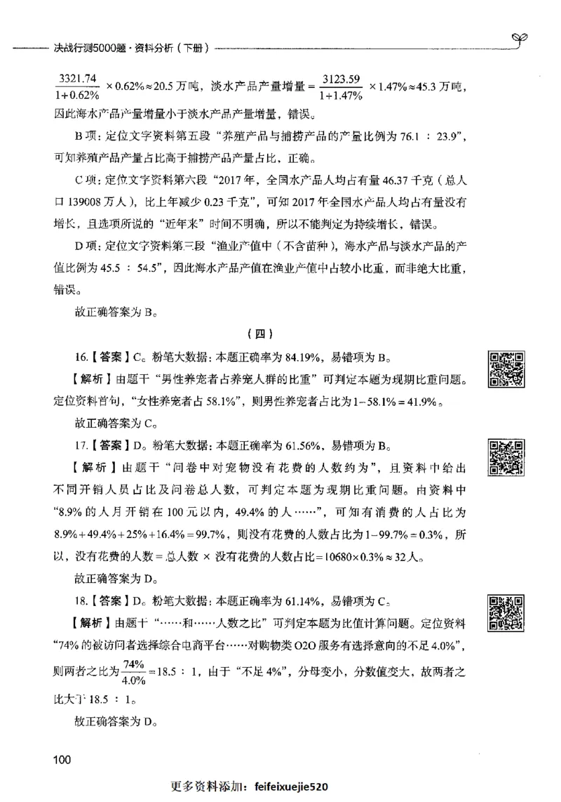 10资料分析（答案）2023年5月版_26吉林考备考资料包_11省考刷题包_04决战行测5000题_行测5000题2023年5月版次