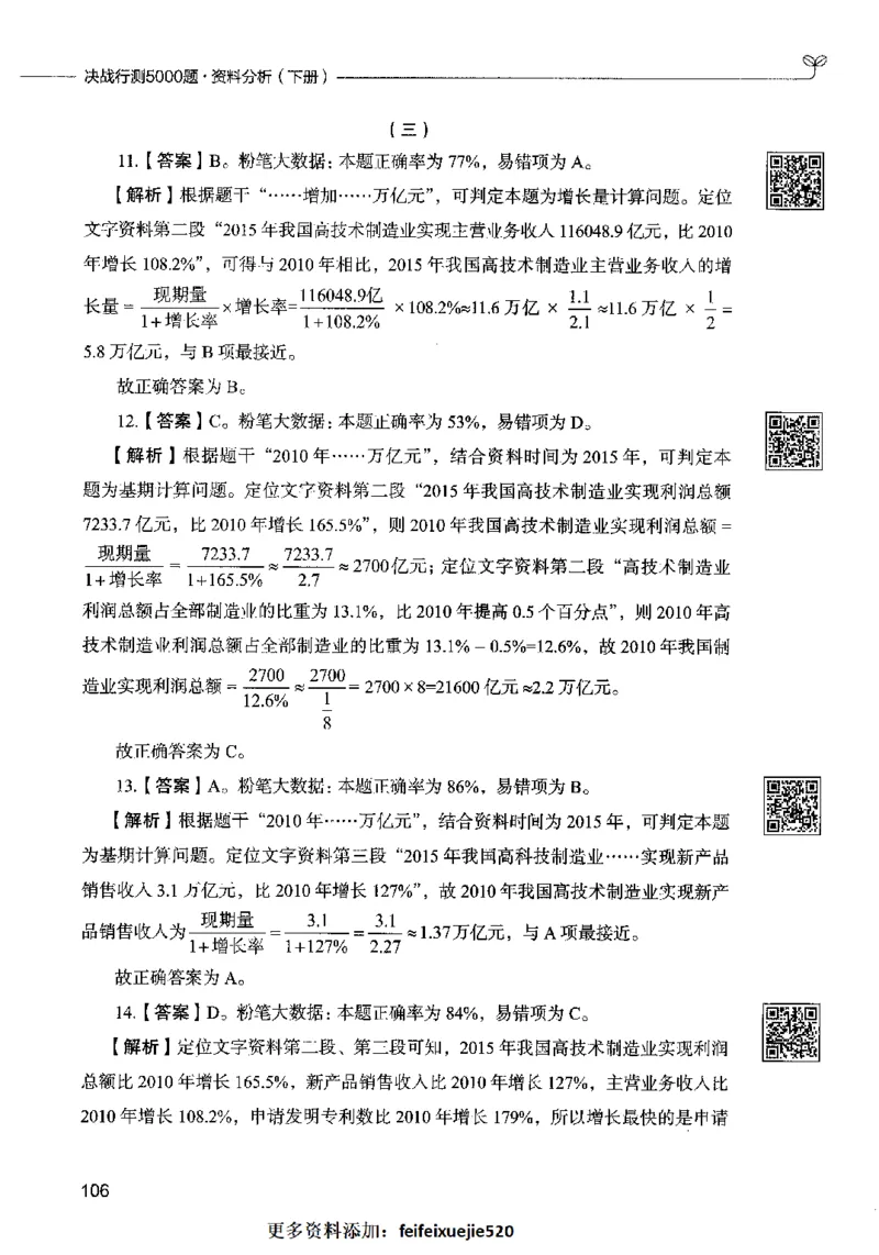 10资料分析（答案）2023年5月版_26吉林考备考资料包_11省考刷题包_04决战行测5000题_行测5000题2023年5月版次