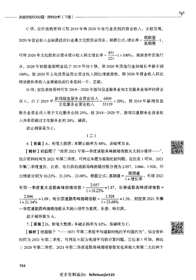 10资料分析（答案）2023年5月版_26吉林考备考资料包_11省考刷题包_04决战行测5000题_行测5000题2023年5月版次