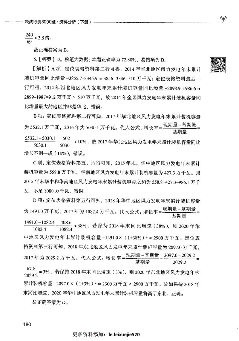 10资料分析（答案）2023年5月版_26吉林考备考资料包_11省考刷题包_04决战行测5000题_行测5000题2023年5月版次