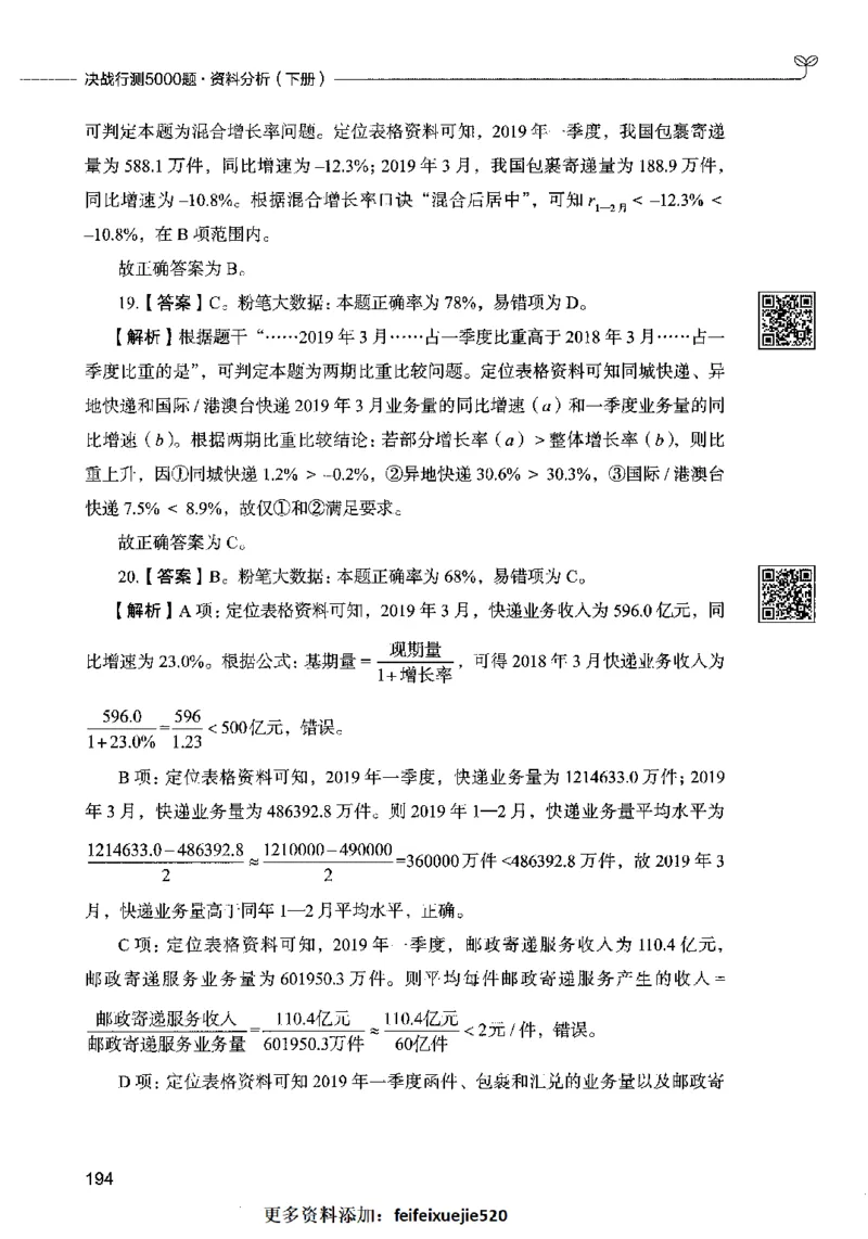 10资料分析（答案）2023年5月版_26吉林考备考资料包_11省考刷题包_04决战行测5000题_行测5000题2023年5月版次